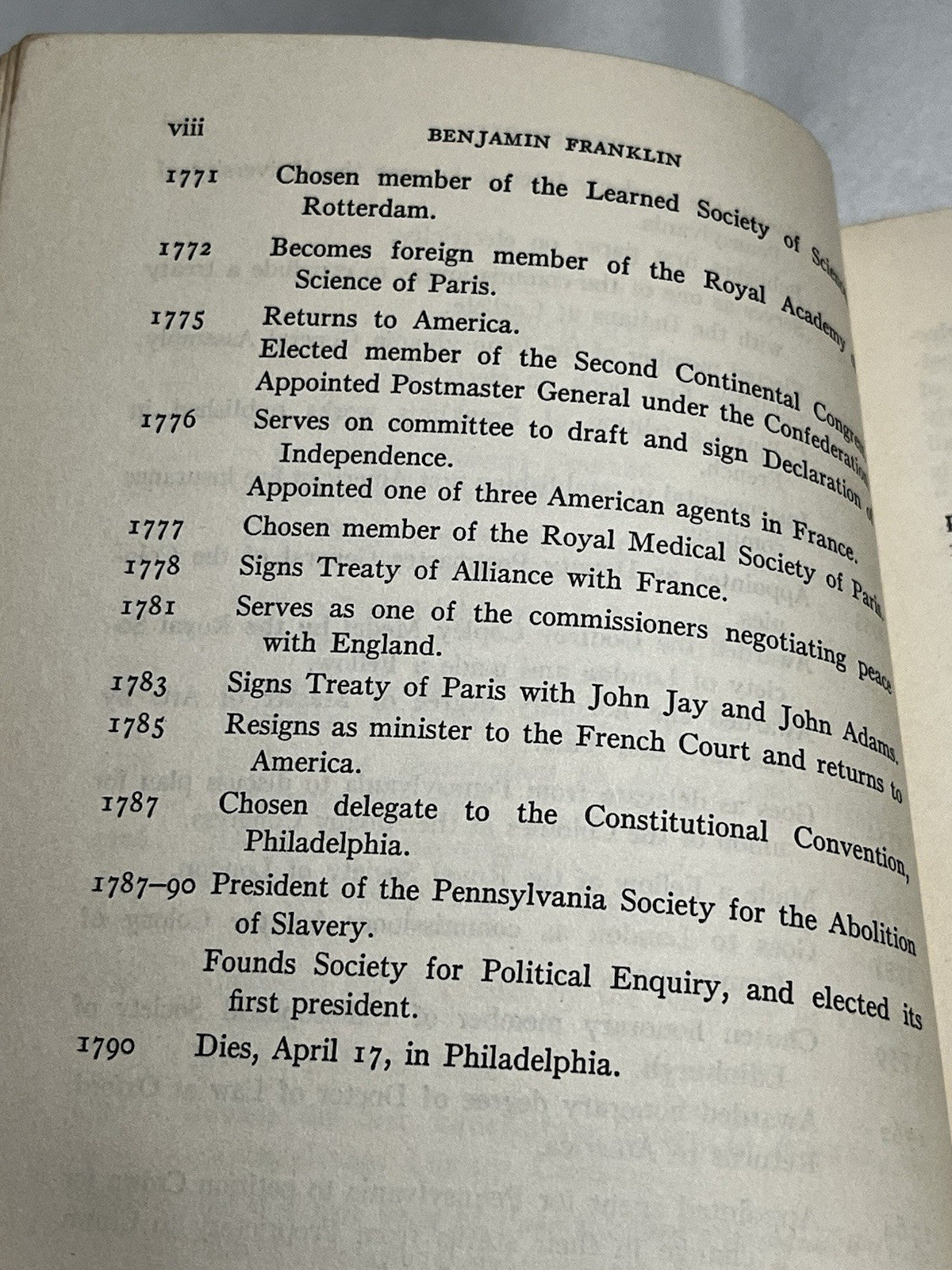 Benjamin Franklin The Autobiography And Selections From His Other Writings 1952