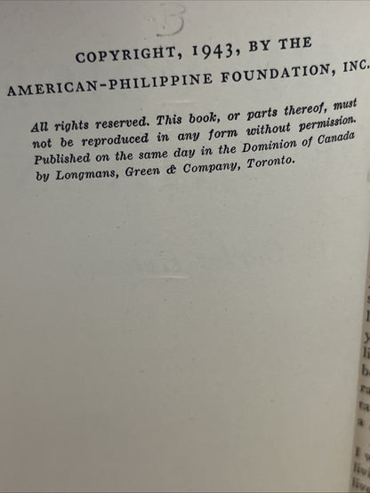 The Voice Of Bataan By Carlos Bulosan [1943] Ex-LIB;HC/No DJ