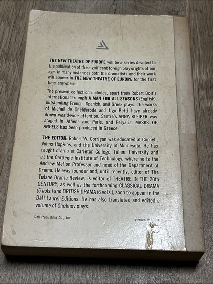 The New Theater of Europe An Anthology Edited Robert W Corrigan 1962