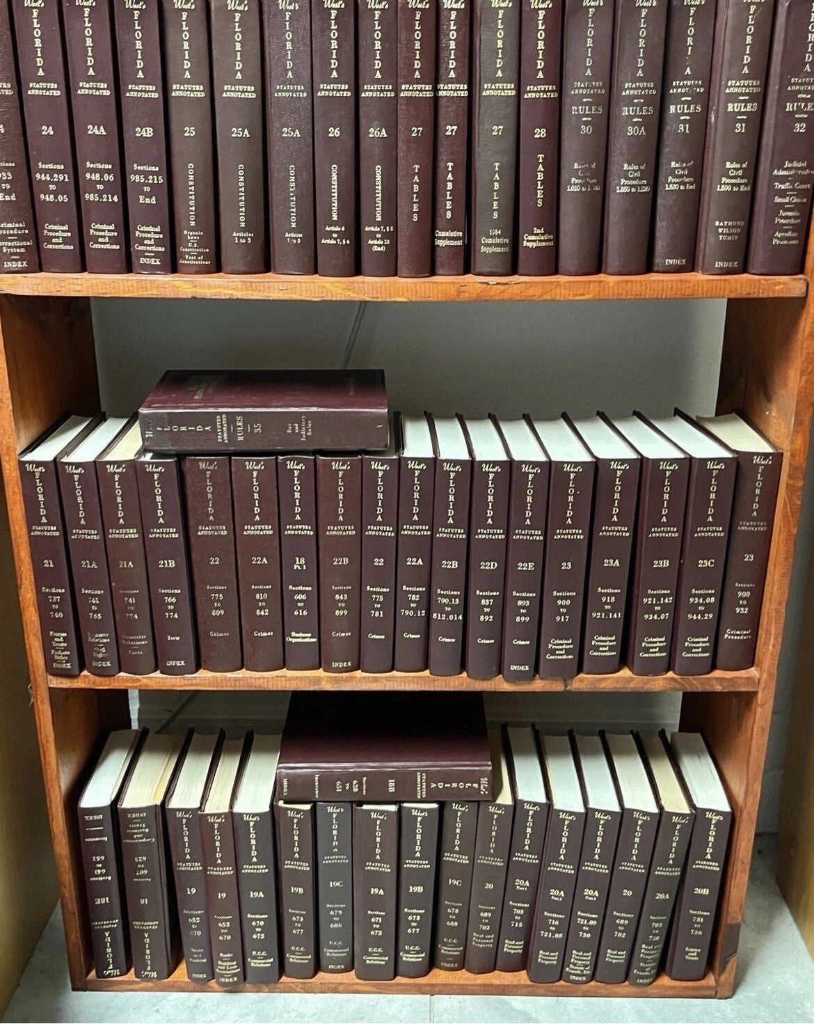 Florida Statutes Annotated Law Books- 80  Volumes Perfect For Office Decoration
