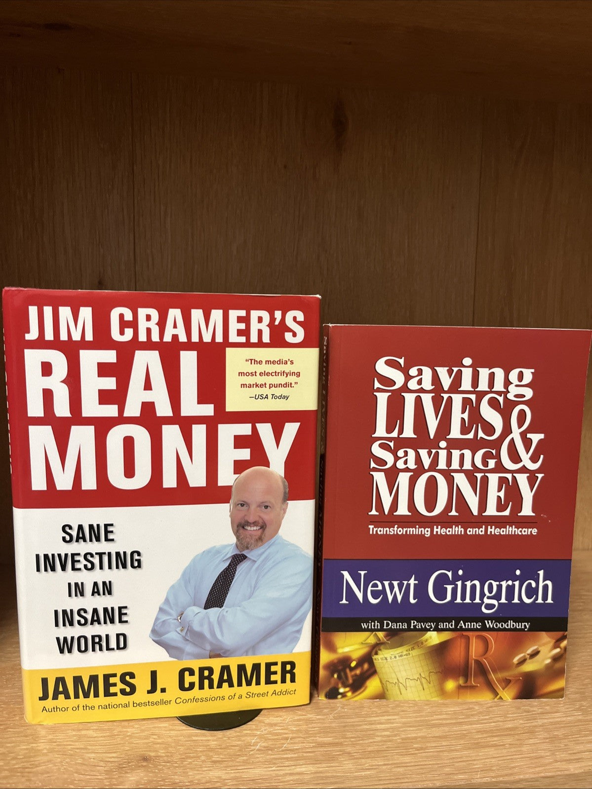 Making Money book lot 2 Saving Money, Investing James J. Cramer & Newt Gingrich