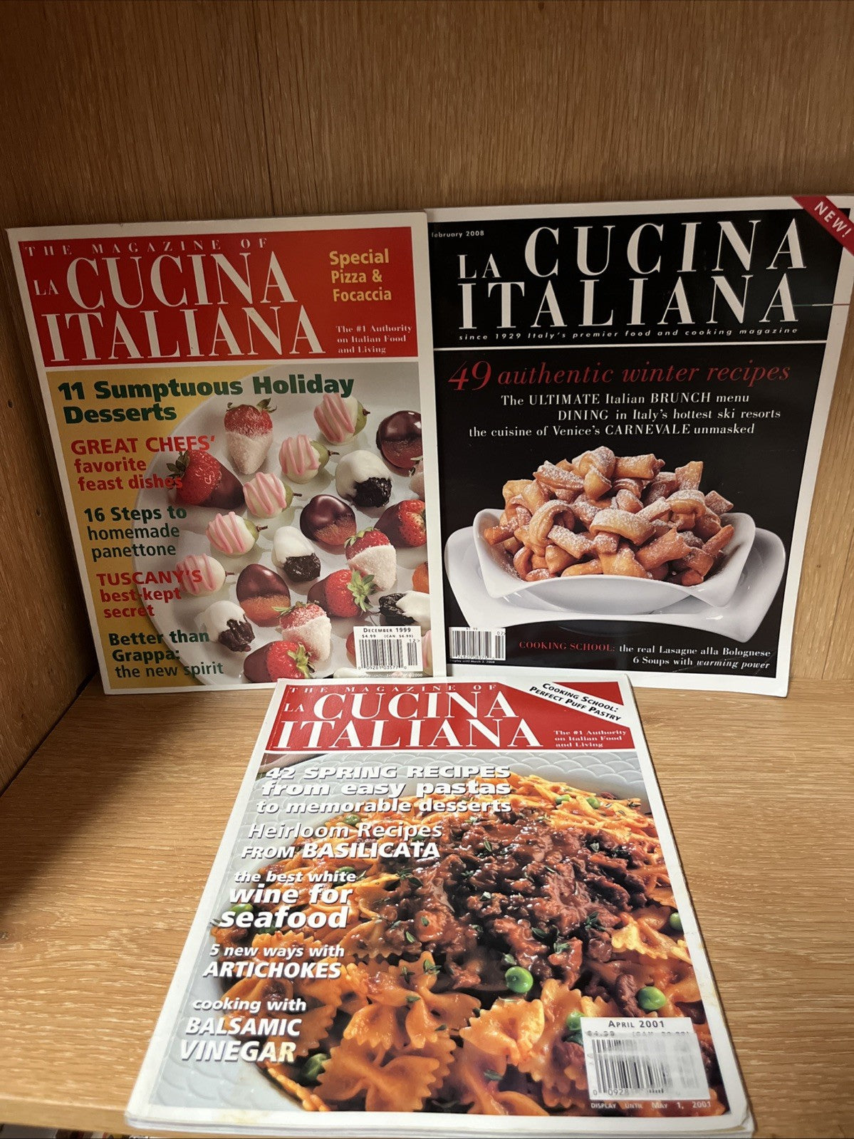 La Cucina Italiana + Gourmet Magazine Lot 4 Issues From 2000 2001 2008