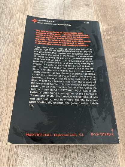 PSYCHIC POLITICS: AN ASPECT PSYCHOLOGY BOOK 1st Edition By Jane Roberts  1976