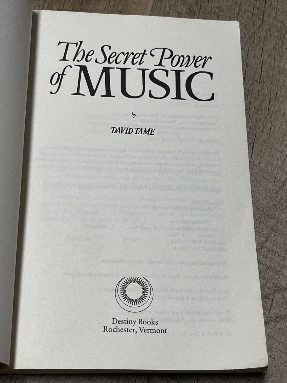 The Secret Power Of Music - David Tame The The Transformation Of Self & Society