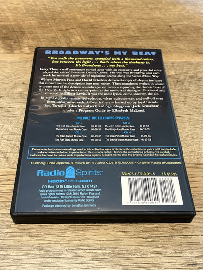 BROADWAY'S MY BEAT NEON SHOALS  CLASSIC RADIO DETECTIVES AUDIO CD RADIO SPIRITS