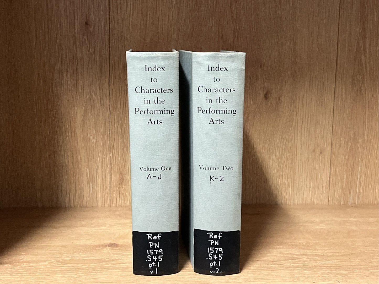 Index to Characters in the Performing Arts Vol 1 - 2 HAROLD S sharp, MARJORIE Z