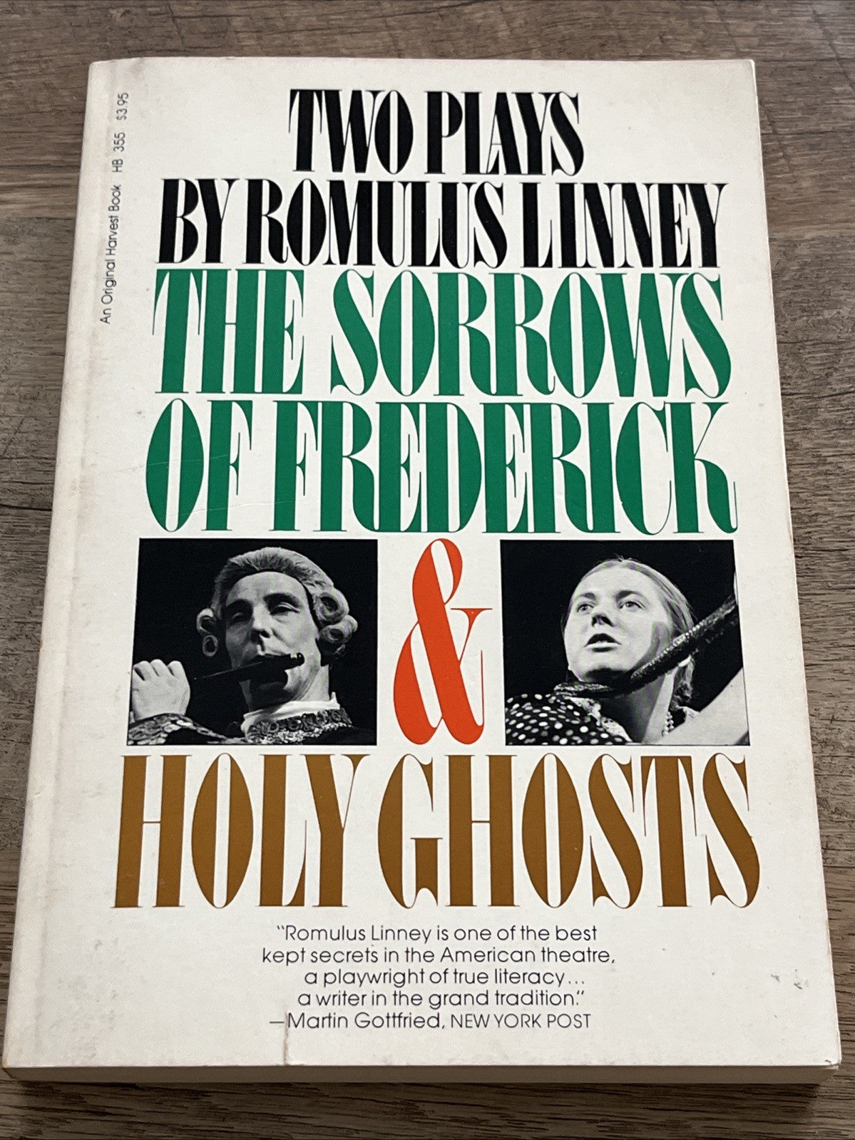 Two Play By Romulus LINNEY, The Sorrows of Frederick & Holy Ghosts 1st Edition