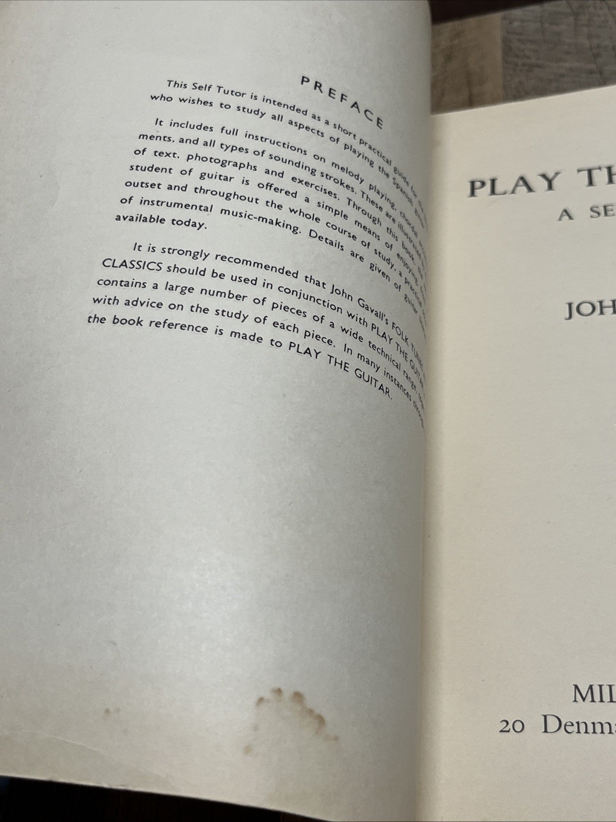 Play the Guitar: A Self Tutor" by John Gavall 1957