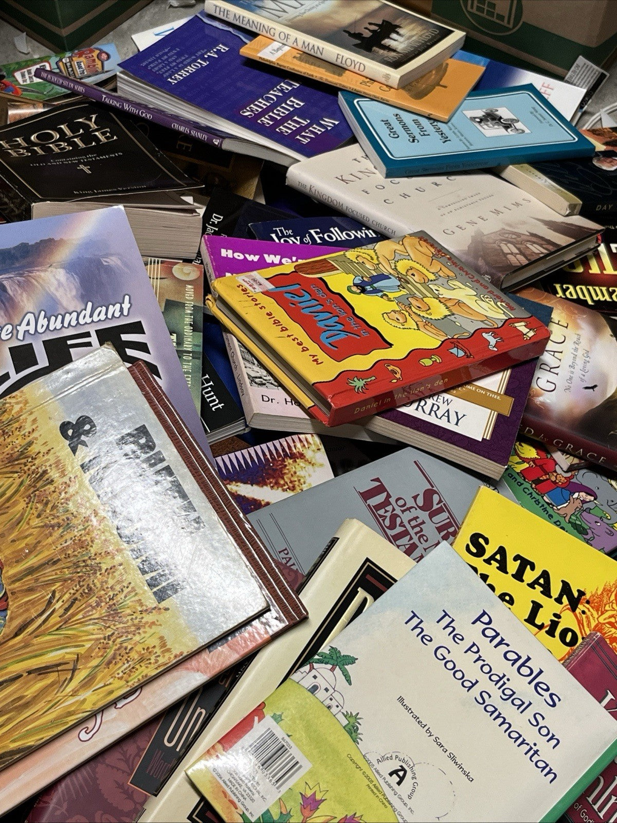 Lot of 5 Books Mixed Religious Christian Titles Book Lot