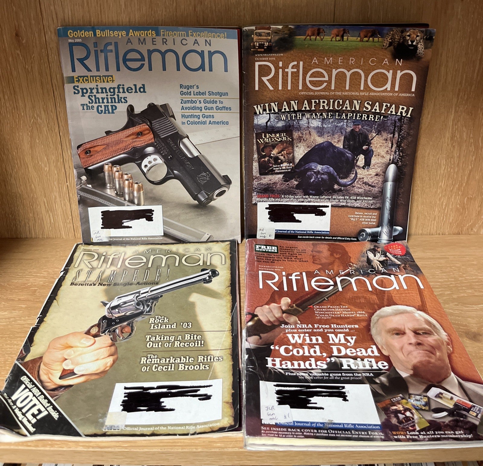 american rifleman magazine lot 4 Vintage American  Hunting NRA 2004/2005