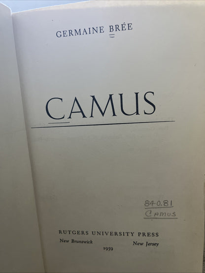 Germaine BREE / Camus 1959