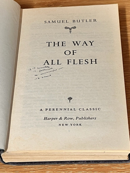The Way of All Flesh Samuel Butler 1965 A Perennial Classic