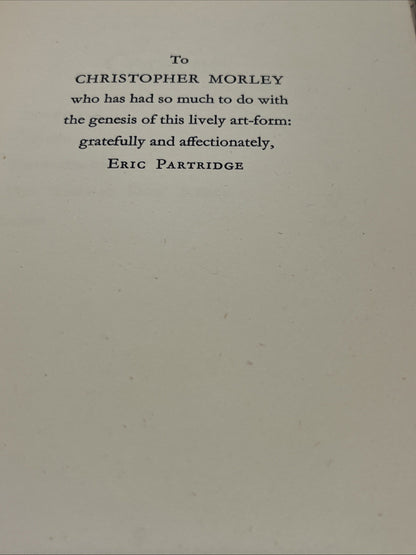 The Shaggy Dog Story by Eric Partridge 1955 Hardcover Faber And Faber