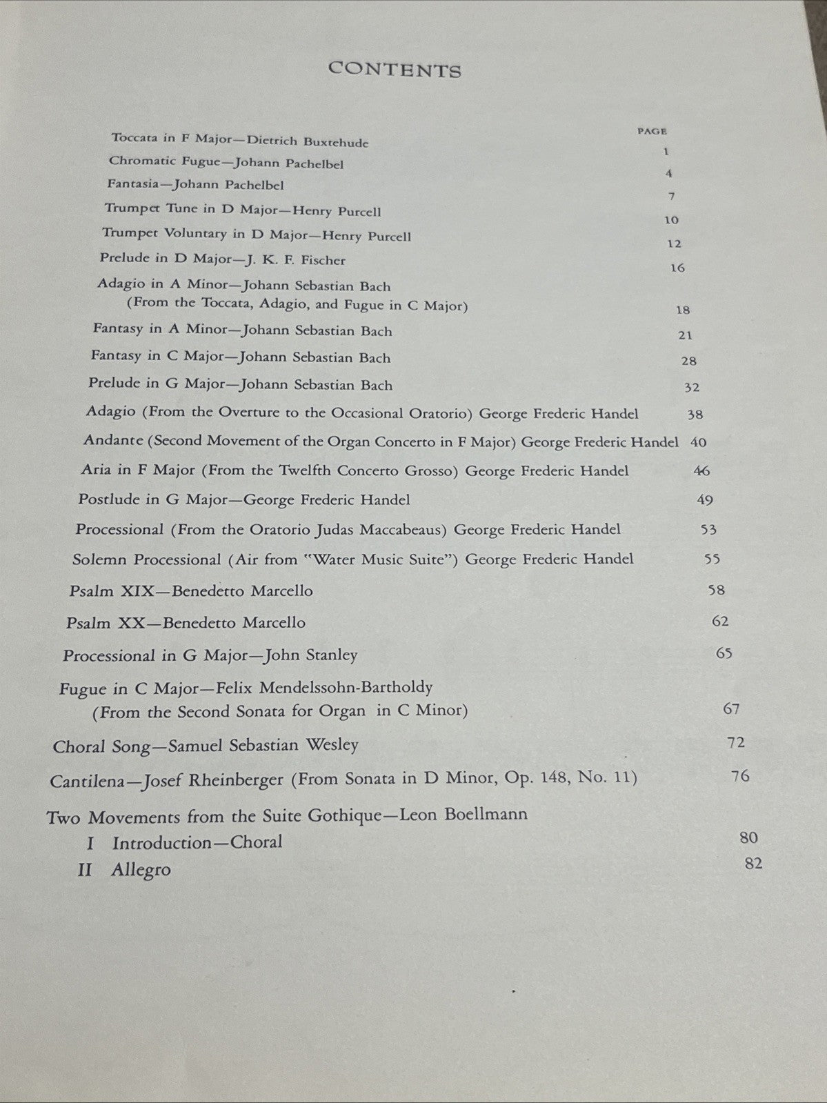 Wedding Music Part 1 Song Book :Processional & Recessionals…. 1952