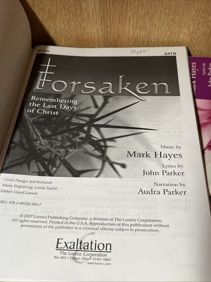 Lot of 12 Forsaken Remembering the Last Days of Christ; Mark Hayes, John Parker
