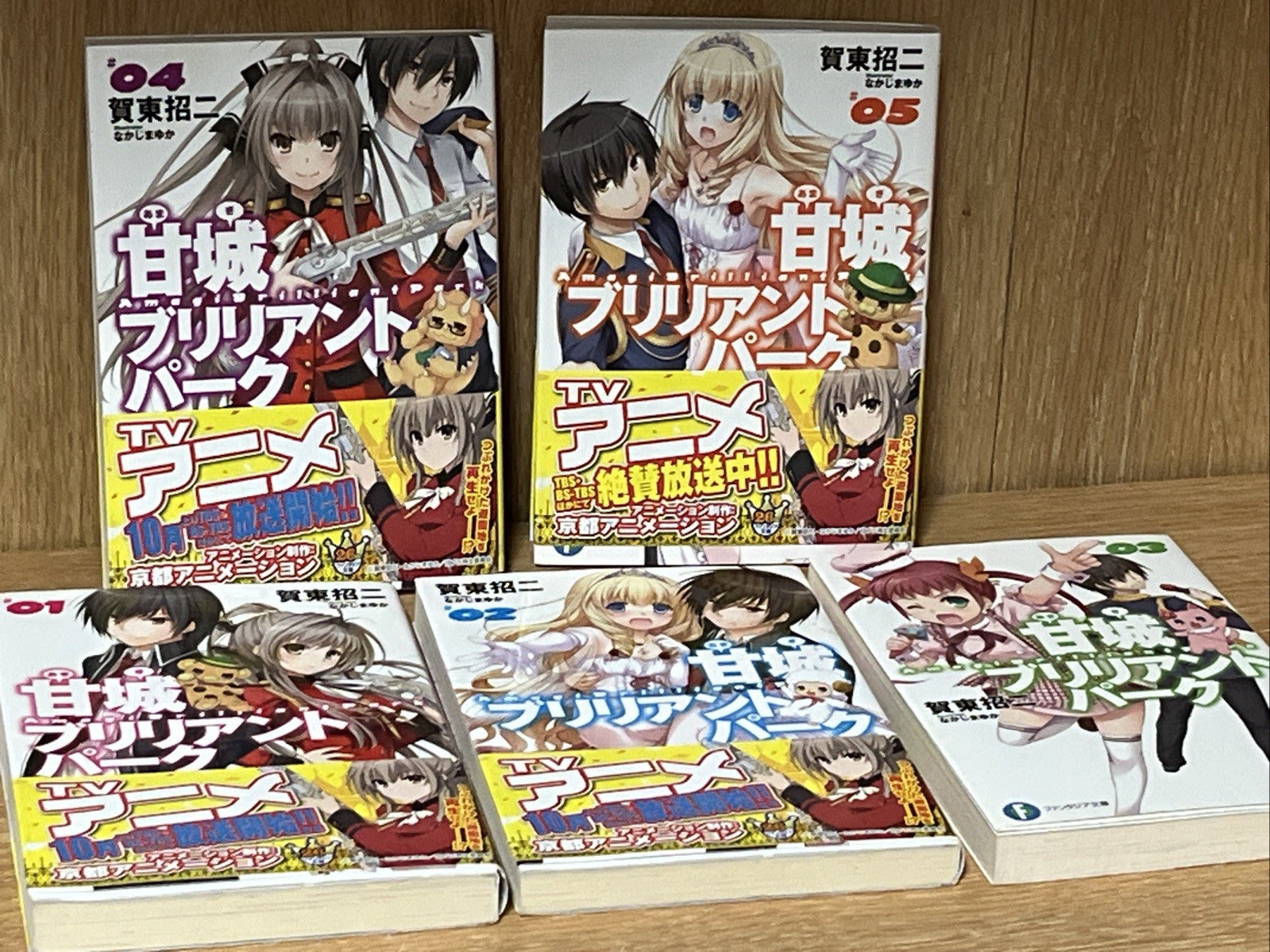 Amagi Brilliant Park Bunko Volumes 1-5 Set (Fujimi Fantasia Bunko) Shoji Gatoh