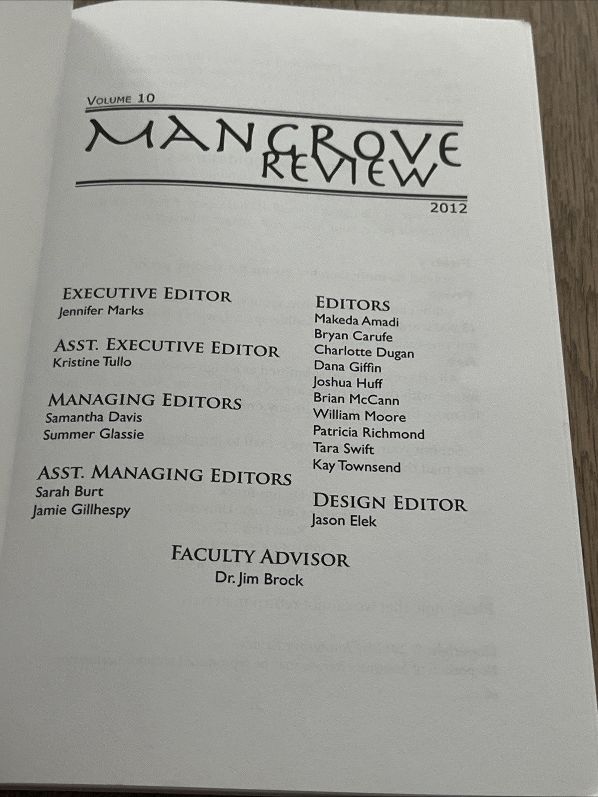 Mangrove Review, Volume 10 , 2012