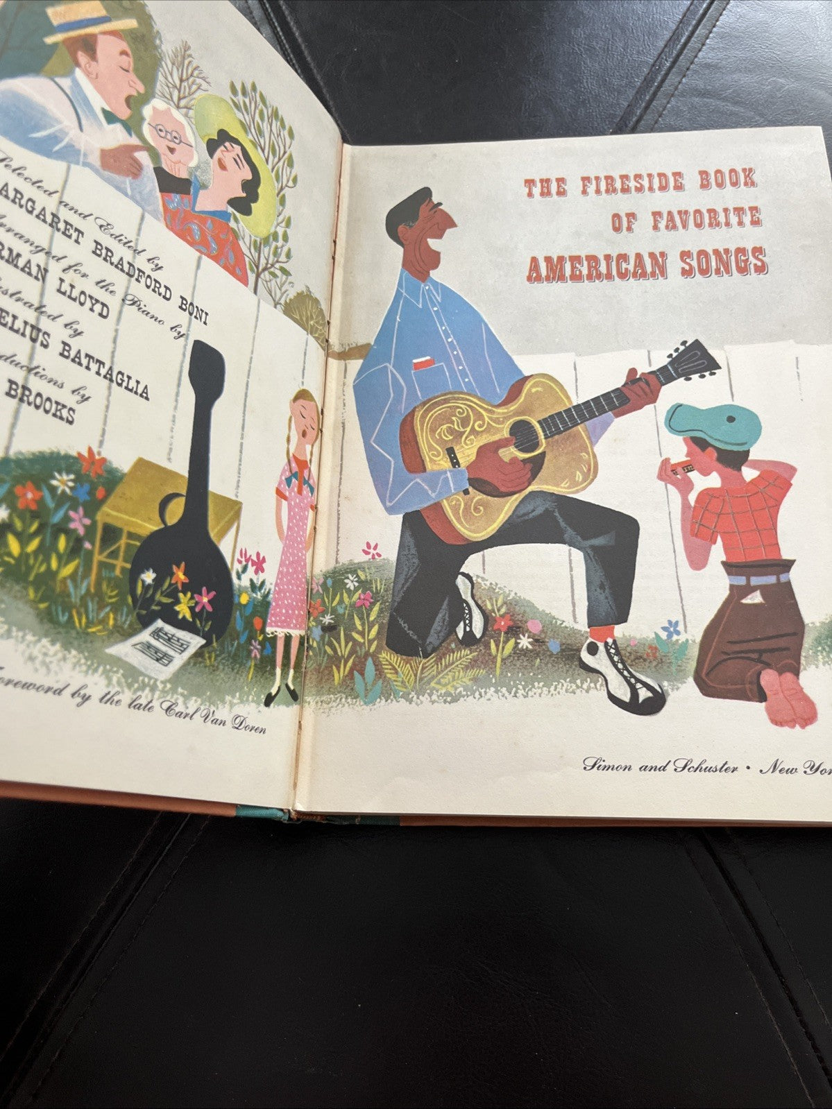 Fireside Book American Songs Folk Music Book Piano Guitar Chords Arrangement