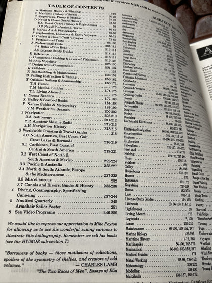 Descriptive Bibliography of Current Marine Titles Armchair Sailor Intl 1986