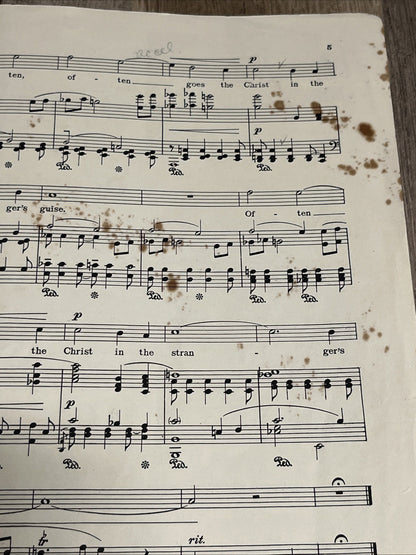 Vintage Music Sheets 4 Lot 1921/1928/1929/1955 Collectible Dreamer, Service Song