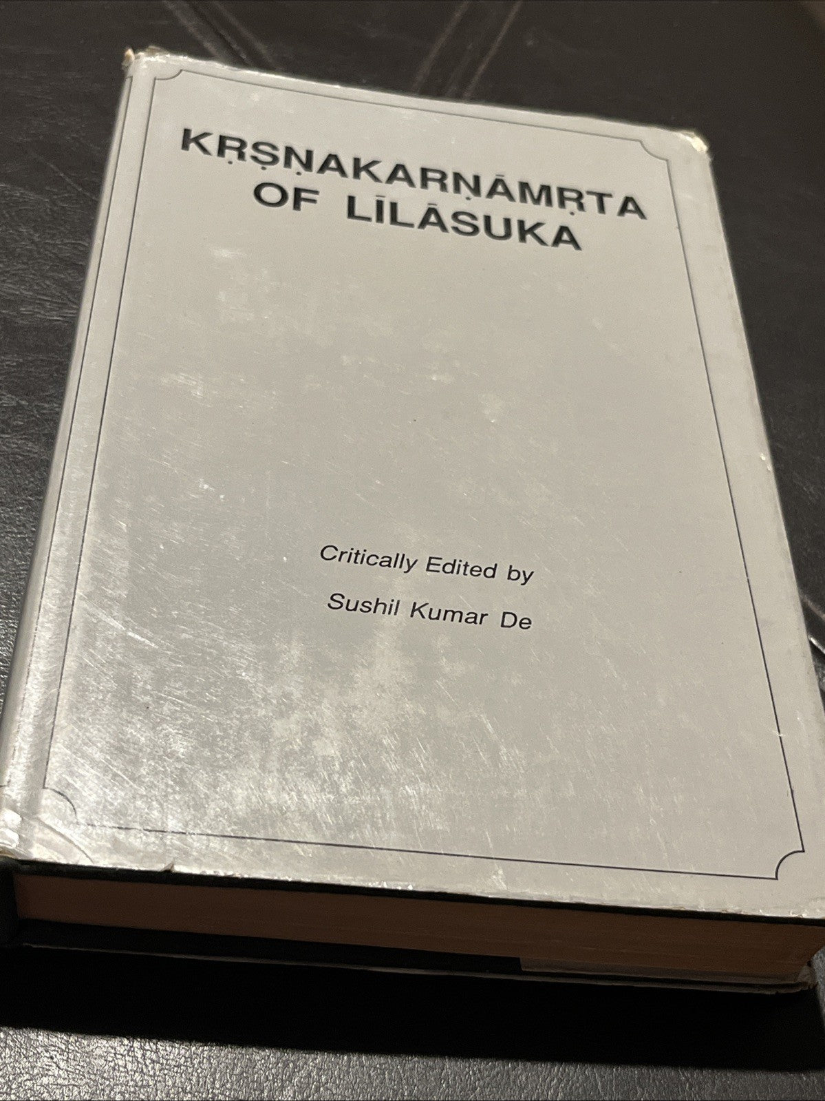 Kṛṣṇakarṇāmṛta of Līlāśuka Krsna Metre Verses Kavya Rare Book 1990
