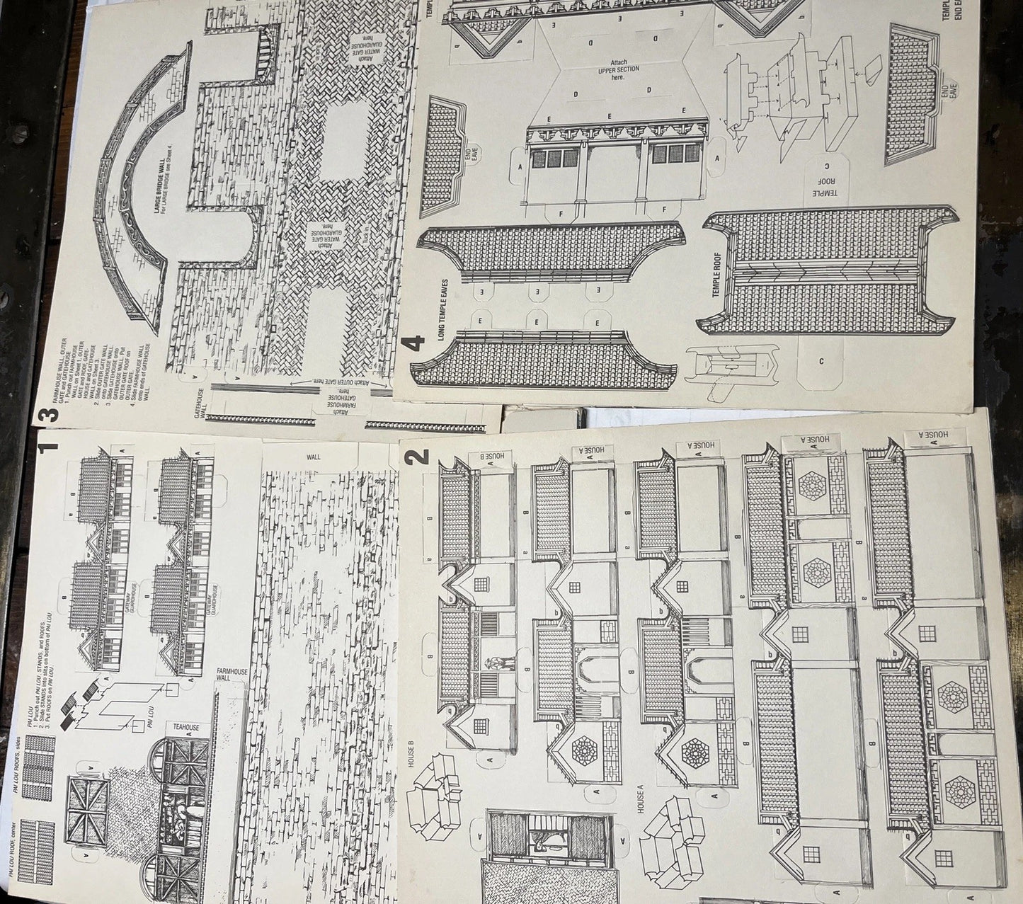 the metropolitan museum of art A CHINESE VILLAGE to punch out color and assemble