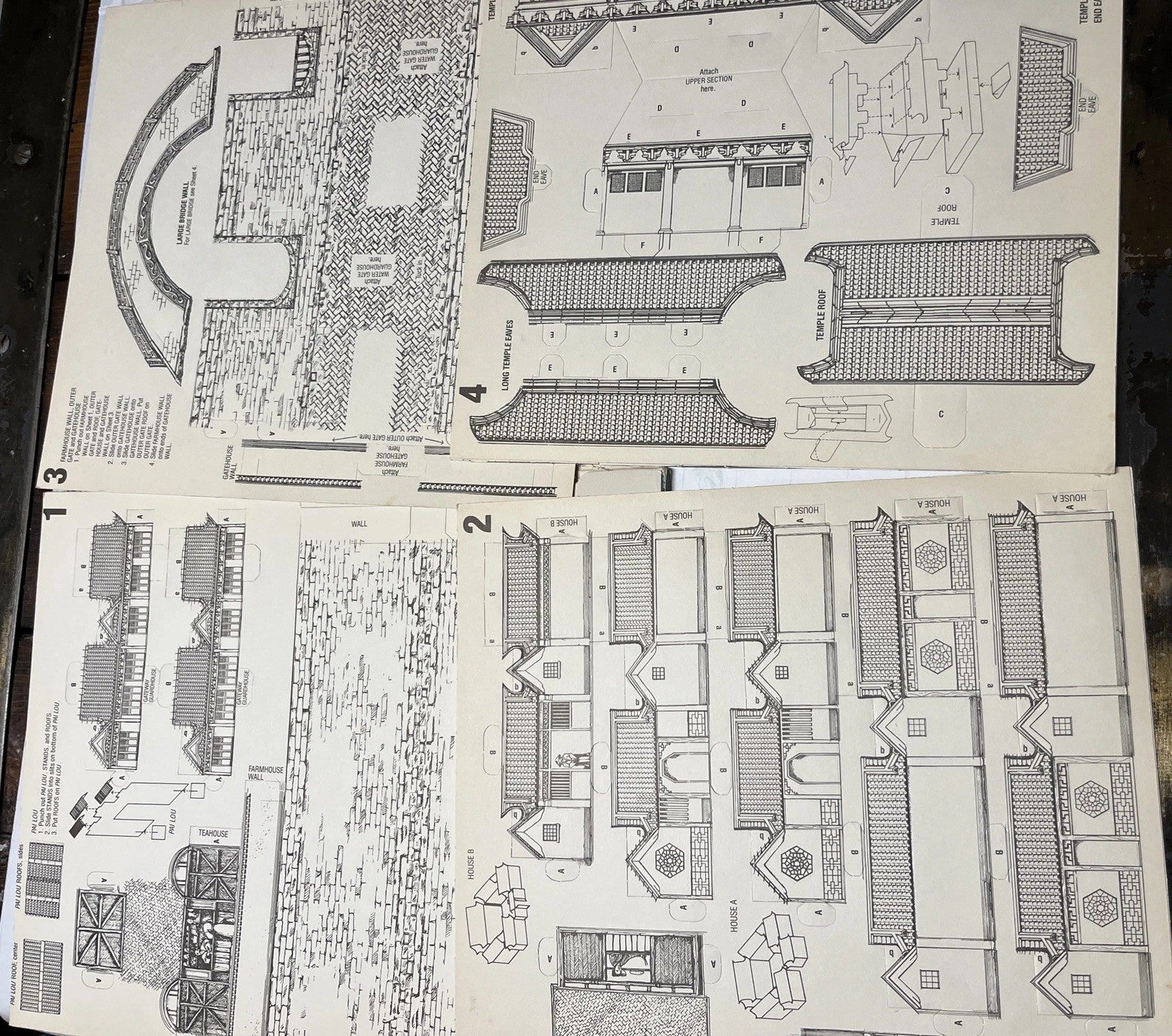 the metropolitan museum of art A CHINESE VILLAGE to punch out color and assemble