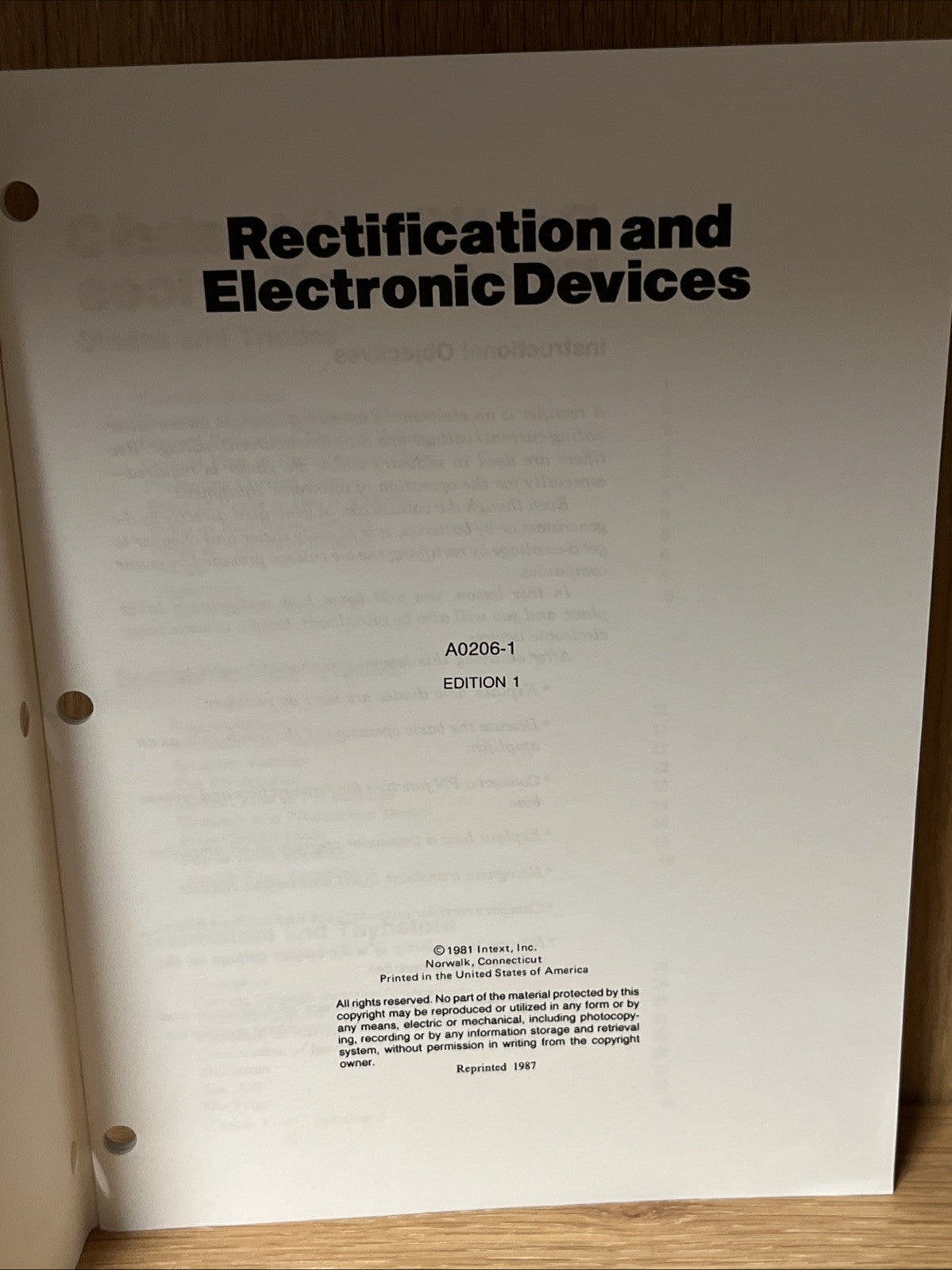 Rectification and Electronic Devices A0206-1 1980s