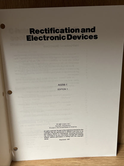 Rectification and Electronic Devices A0206-1 1980s