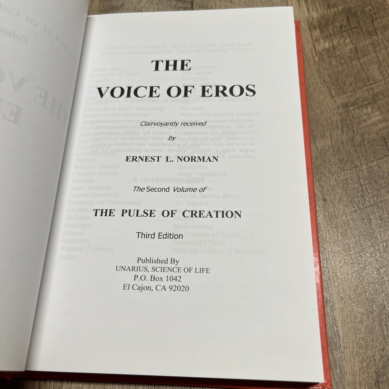 Ernest L Norman Set 2 Book Lot Tempus Invictus Voice of Orion Voice of Venus