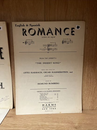 VTG Old Love Sheet Music Lot of 4 (Oh Promise Me,O Perfect Love)1800s-1920s-1951