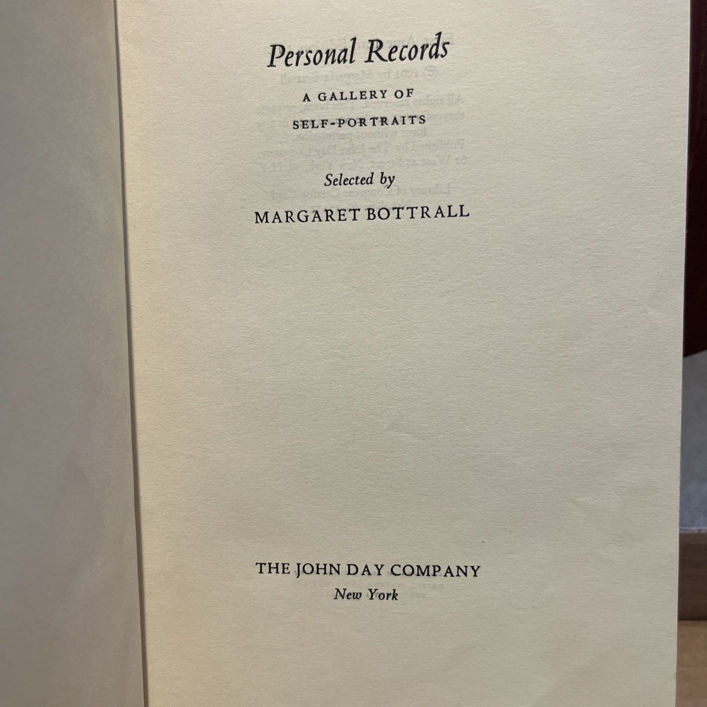 Personal Records A Gallery of Self-Portraits by Margaret Bottrall (1962) Ex LIB