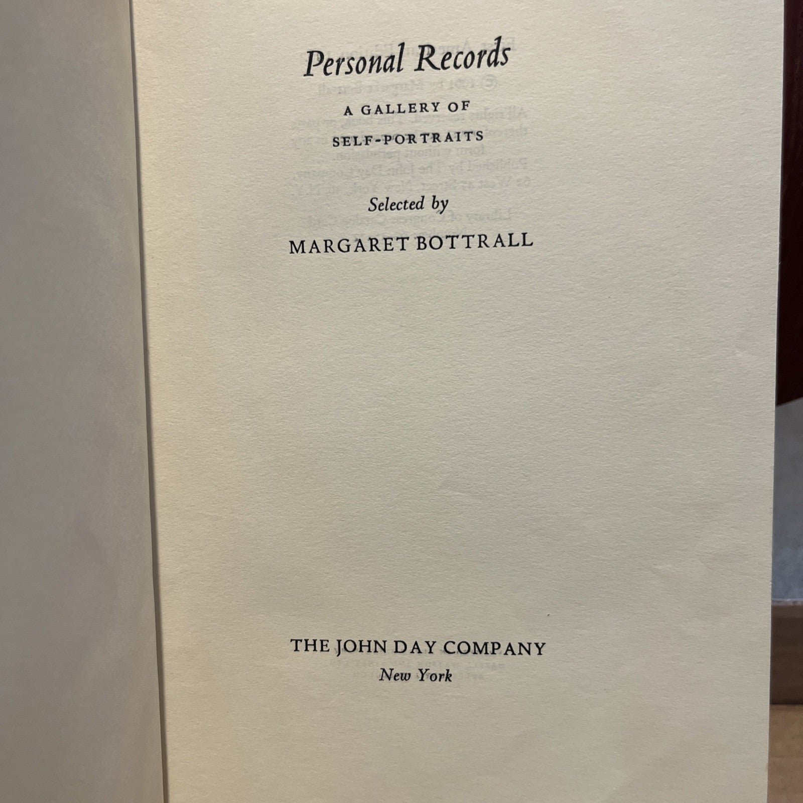 Personal Records A Gallery of Self-Portraits by Margaret Bottrall (1962) Ex LIB