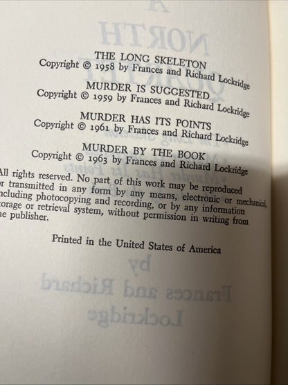 A North Quartet Frances And Richard Lockridge 1963 Book Club Edition HCDJ 