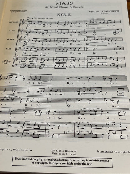 Mass for Mixed Chorus (a cappella)" by Vincent Persichetti