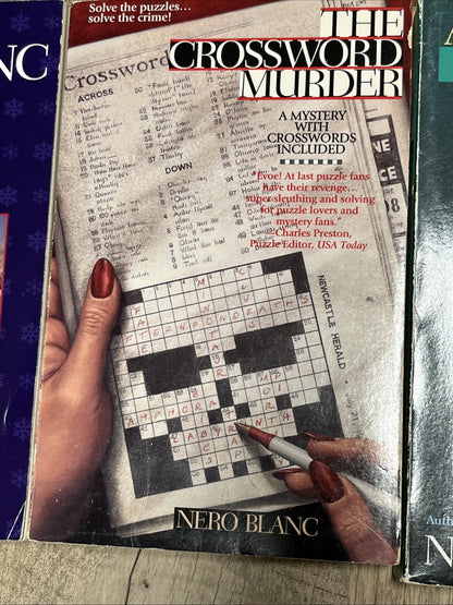 Nero Blanc  Books Lot of 7 Crossword books