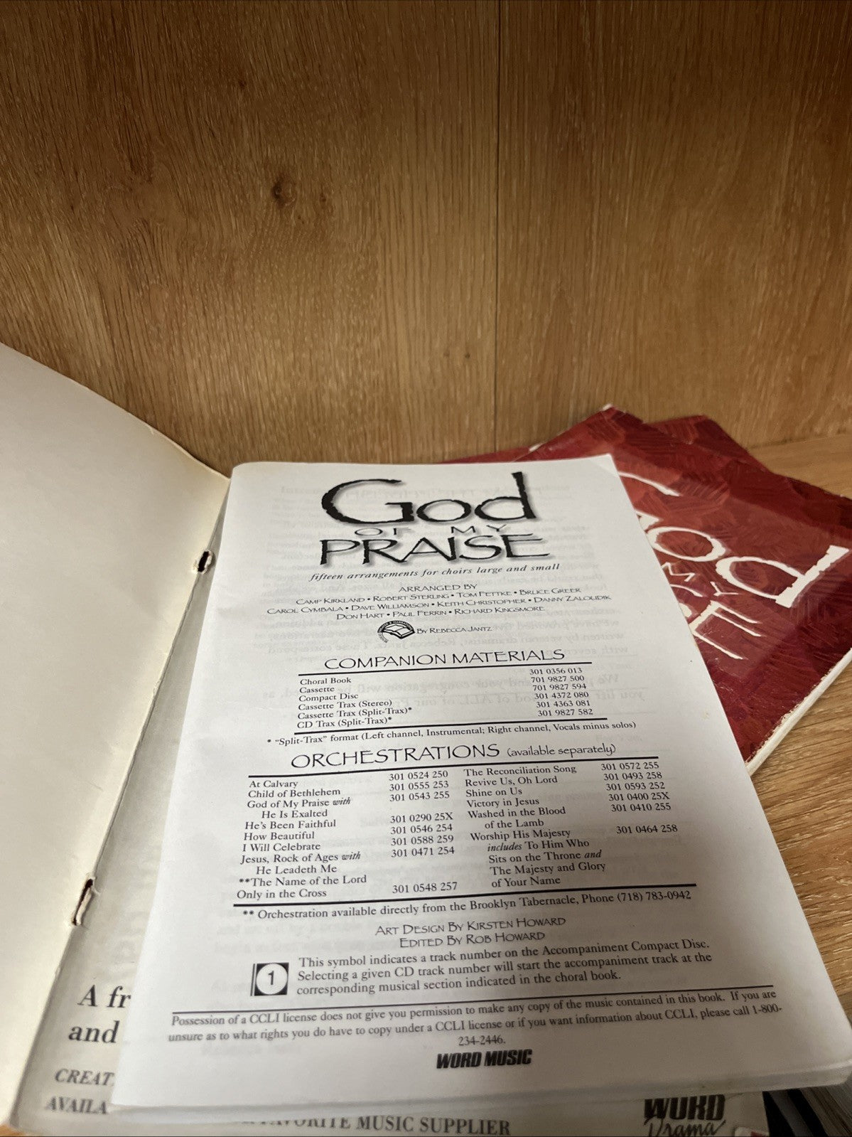 Lot Of 5 God Of My Praise Word Music Songbook Choral Collection Camp Kirkland