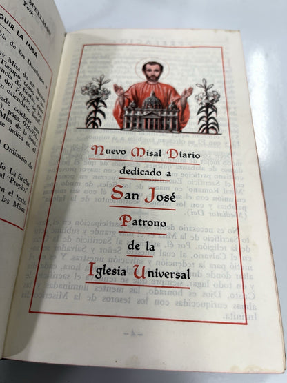 Misal Diario San Jose 1964 Rev Padre Hoever Spanish Catholic Book