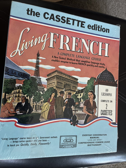LIVING FRENCH Cassette Edition Complete Language Course 40 Lessons, 2 Cassettes