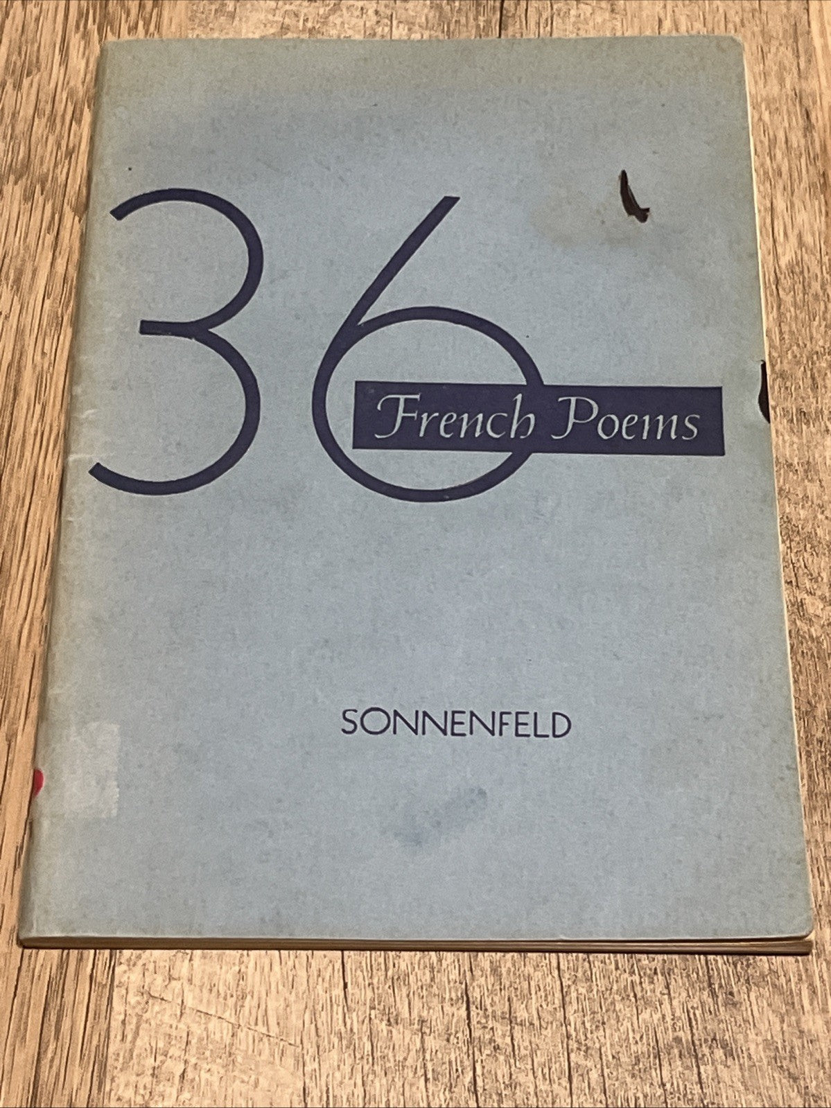 36 French Poems by Albert Sonnenfeld  1960 Pamphlet