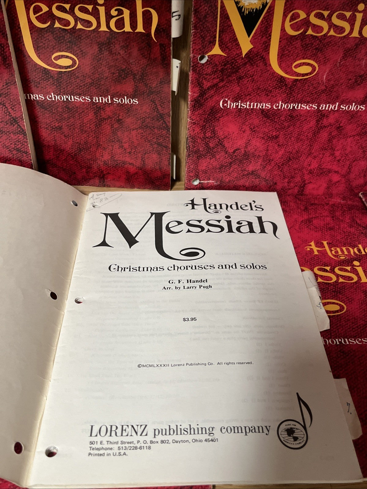 The Messiah The Christmas Choruses & Solos Lot of 10 Vocal Piano Score Handel
