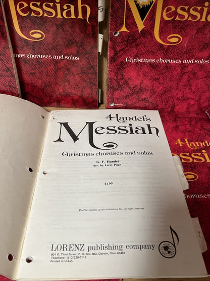 The Messiah The Christmas Choruses & Solos Lot of 10 Vocal Piano Score Handel