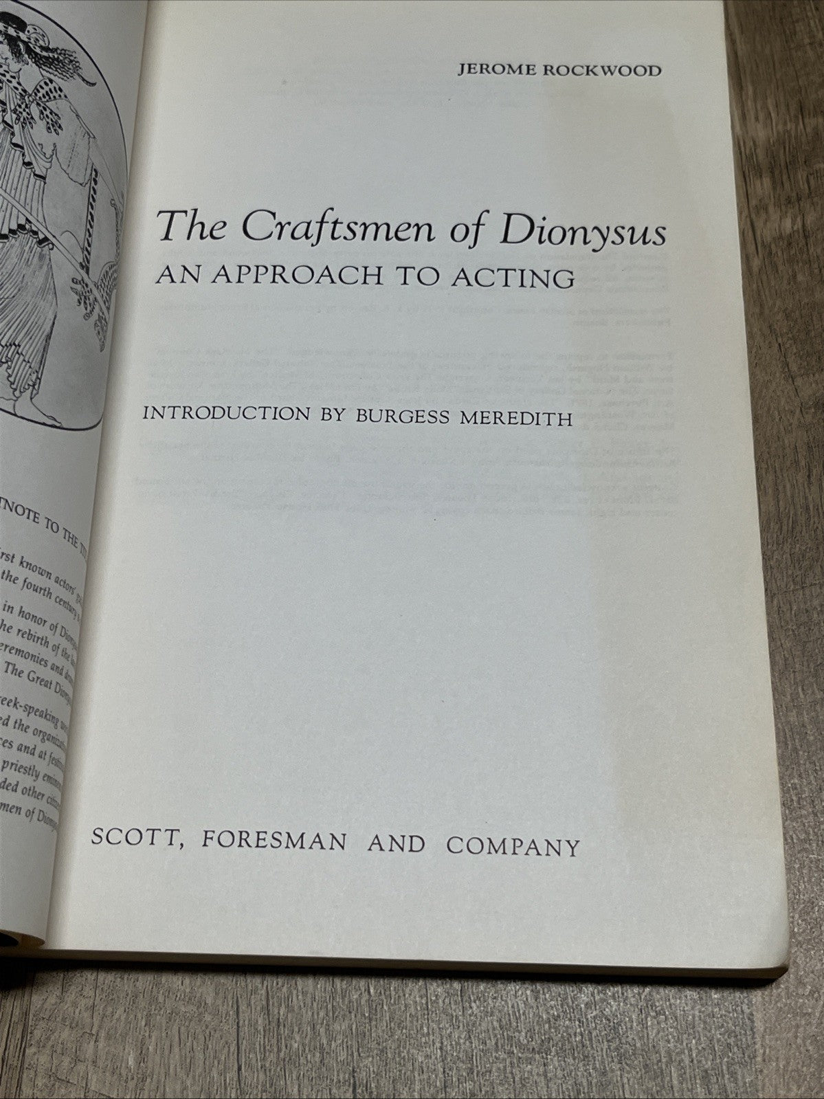 The Craftsmen of Dionysus: An Approach to Acting; Jerome Rockwood; 1966 PB
