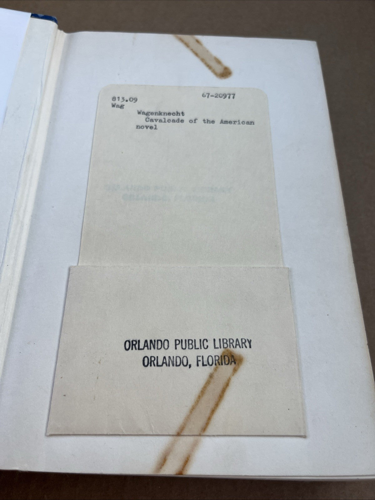 Calvalcade of the American Novel by Edward Wagenknecht (1965)