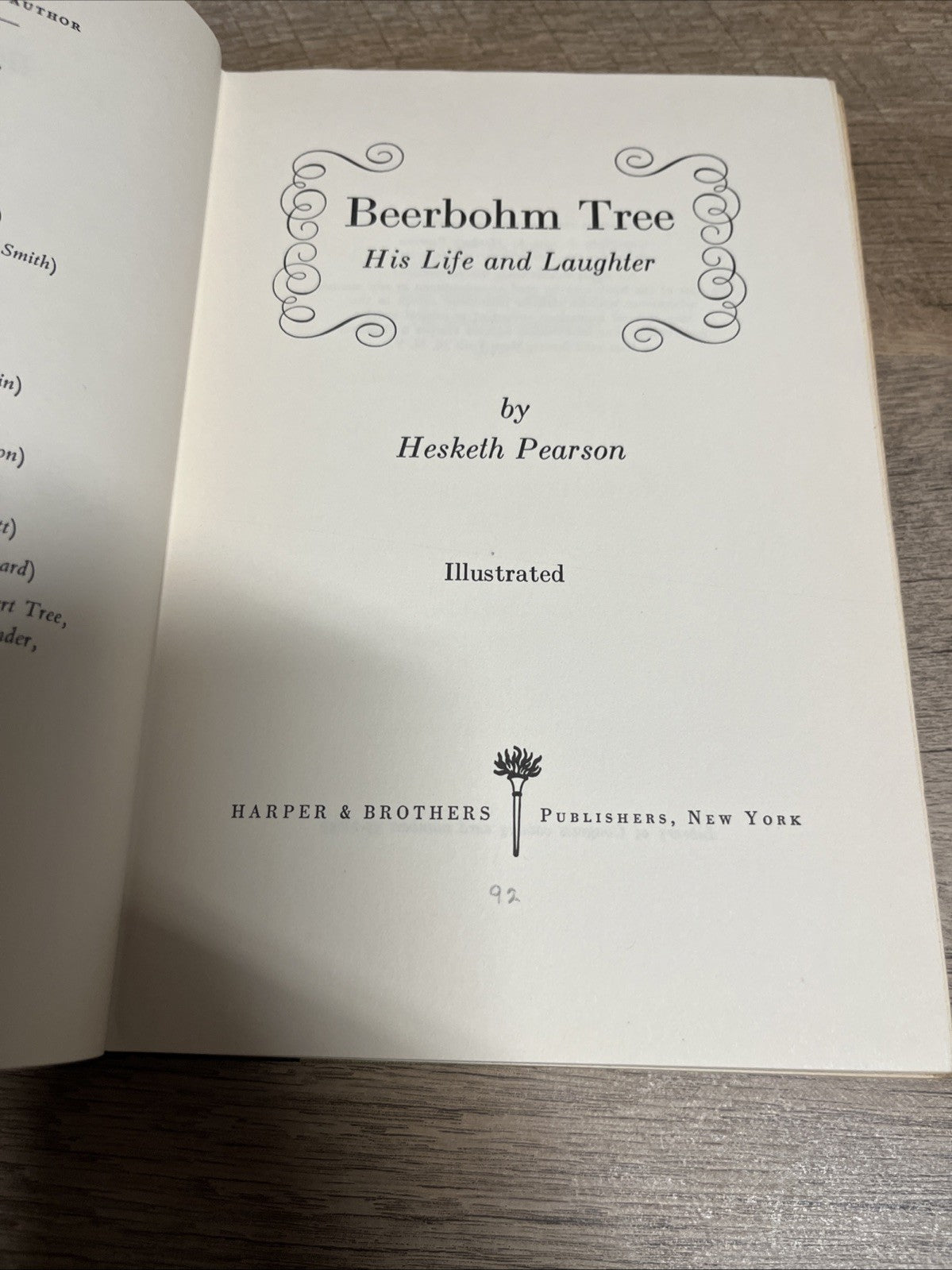Beerbohm Tree: His Life and Laughter 1st Edition by Hesketh Pearson 1956