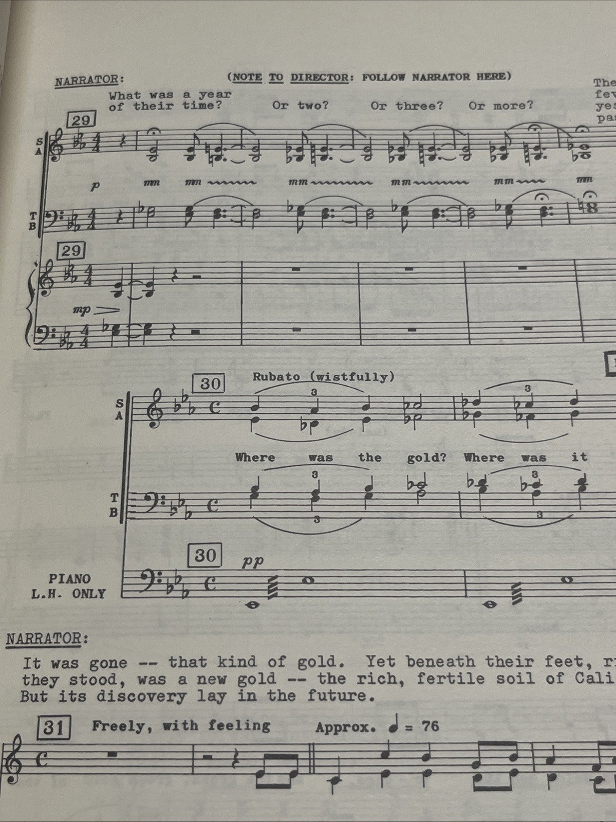 The Sound of America For Mixed Chorus, Narrator, And Piano 1963 Larry Wagner ..
