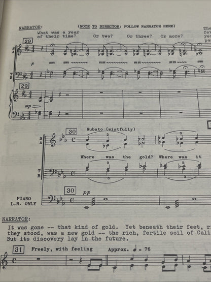 The Sound of America For Mixed Chorus, Narrator, And Piano 1963 Larry Wagner ..
