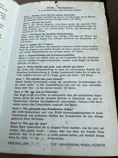 Der Grobe Duden Blidworterbuch Hardcover  Vintage German Book 1958