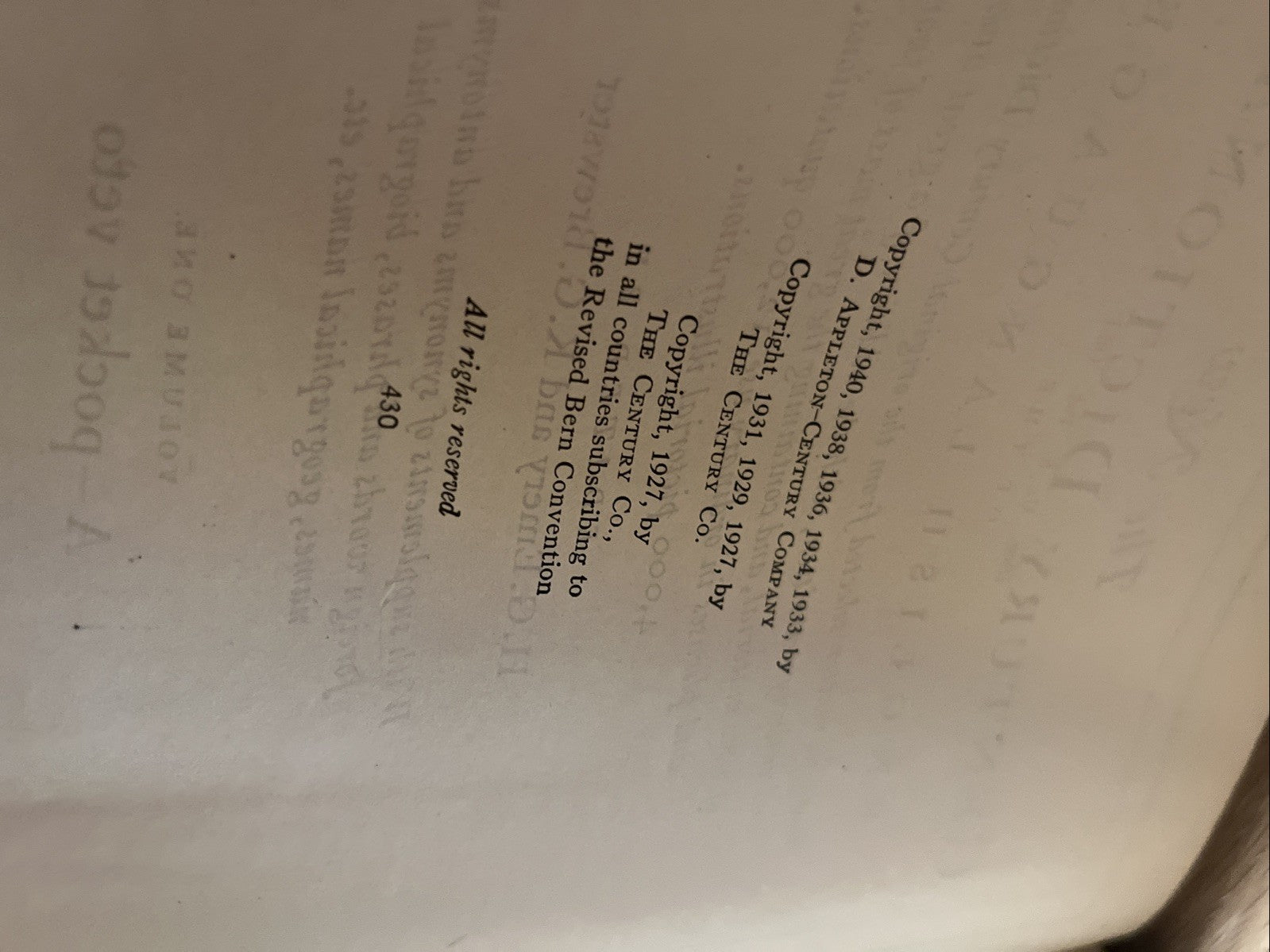 The New Century Dictionary Volume 1 - 2 A Pocket Veto & Poc.Mark - Zymurgy & Sup