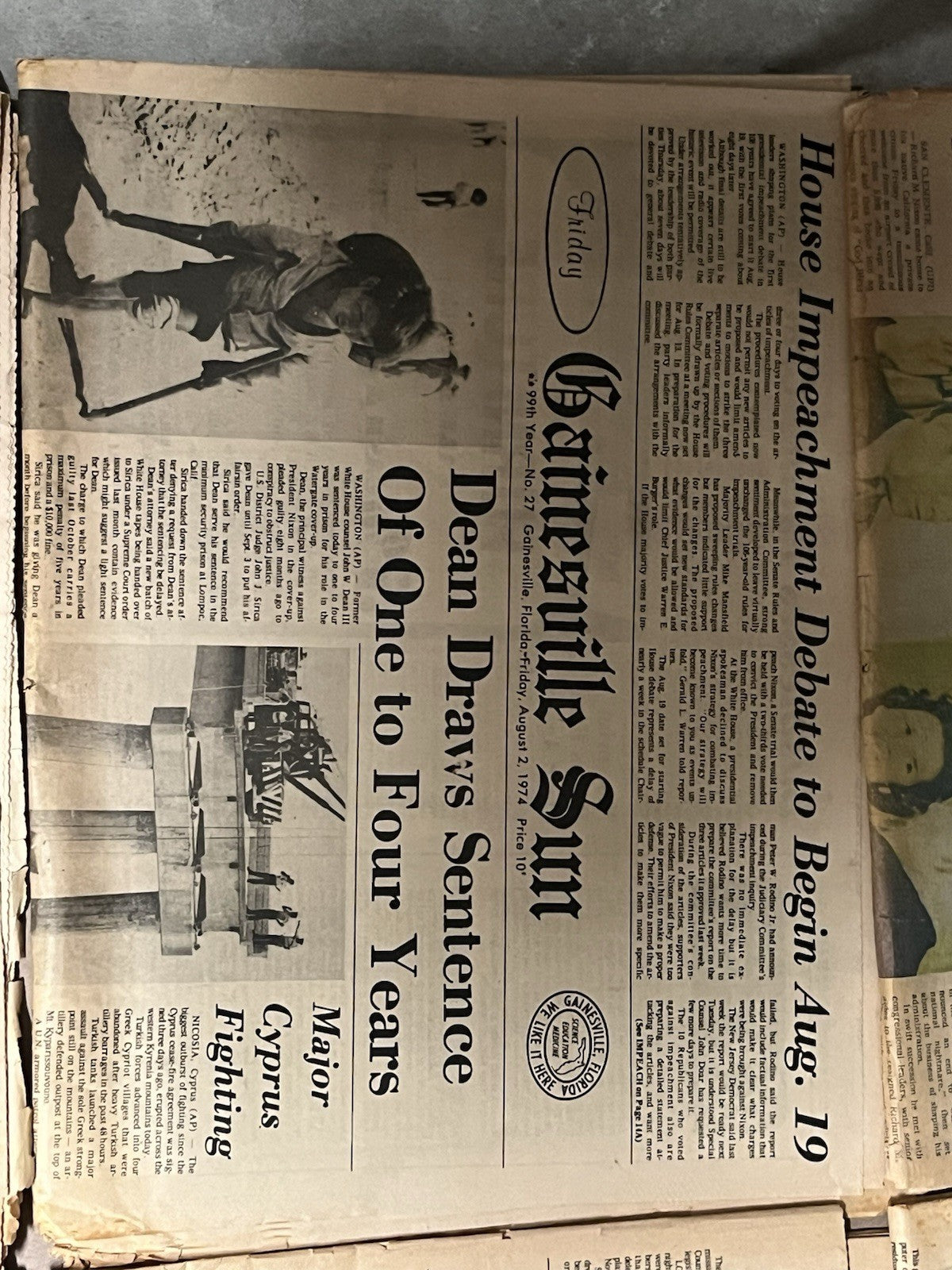 LOT OF 6 1974 WATER GATE SCANDALS NIXON RESIGNED, , FORD BECOMES PRESIDENT